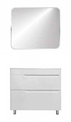 Комплект мебели Эстет Kare Luxe 80 напольный 2 ящика белый