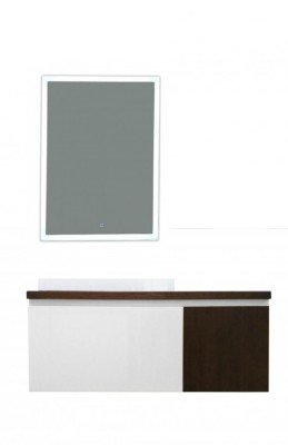 Комплект мебели Эстет Malibu 140 L подвесная 2 ящика белая/массив